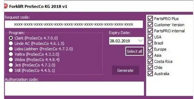 New Clark \ Linde \STILL \Liebherr \Valtra \Jungheinrich \Valtra \ Widos Forklift Combo Forklift Keygen 2018