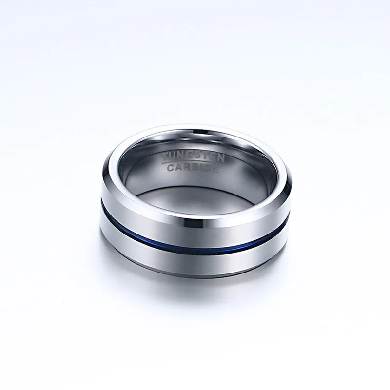 Vnox 100% Tungsten Carbide Rings for Men 8mm Width Top Quality Male Wedding Jewelry Hot Sales USA