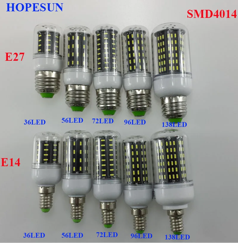 

E14 & E27 4014SMD 36LED 56LED 72LED 96LED 138LED 220V LED Lamp Light Lampada LED Bulb Candle Ampoule Luz Lamparas Chandelier