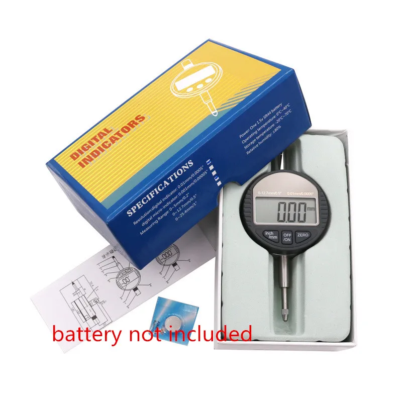 Imagem -05 - Faixa de Indicador de Discagem Digital 012.7 mm 025.4 mm Precisão 0.01 mm 0.001 mm Micrômetro Eletrônico Micrômetro Calibre Testador de Pinça