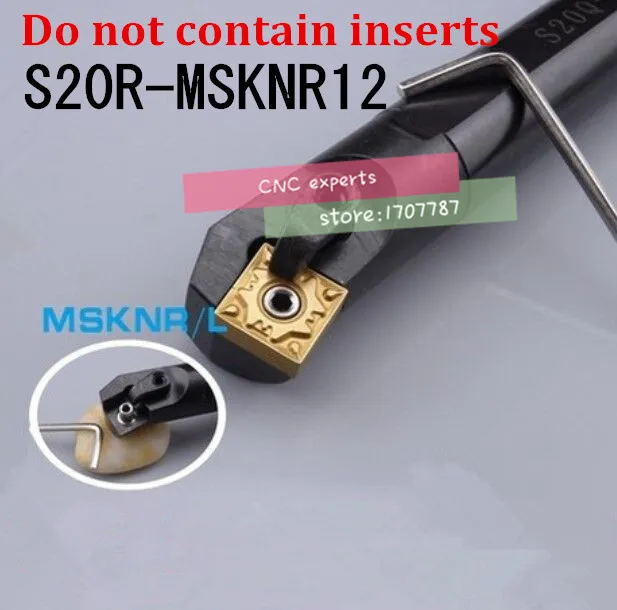 S20R-MSKNR12 20mm Lathe Cutting Tools CNC Turning Tool Lathe Machine Tools Internal Metal Lathe Tool Boring Bar Type MSKNR/L