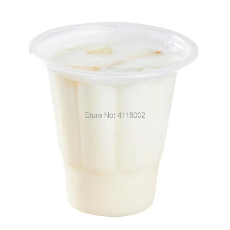 2000pcs 230ml Disposable Plastic Ice Cream Bowl Dishes Flower Shape Parfait Plastic Cup Event Party Wedding