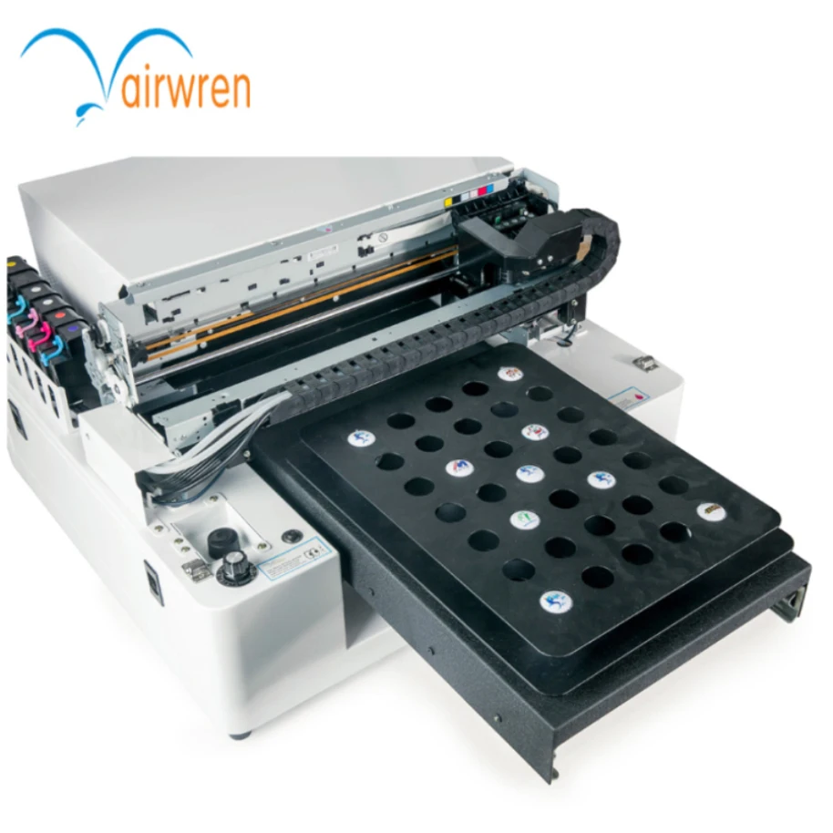 New Airwren Multifunction UV Flatbed Printer A3 Automatic Printing Machine for Phone Cover Cylinder Wood Glass