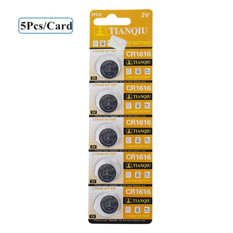 5pcs/pack CR1616 Battery CR 1616 lithium battery 3V DL1616 ECR1616 LM1616  Button cell Batteries For Watch Electronic Toy