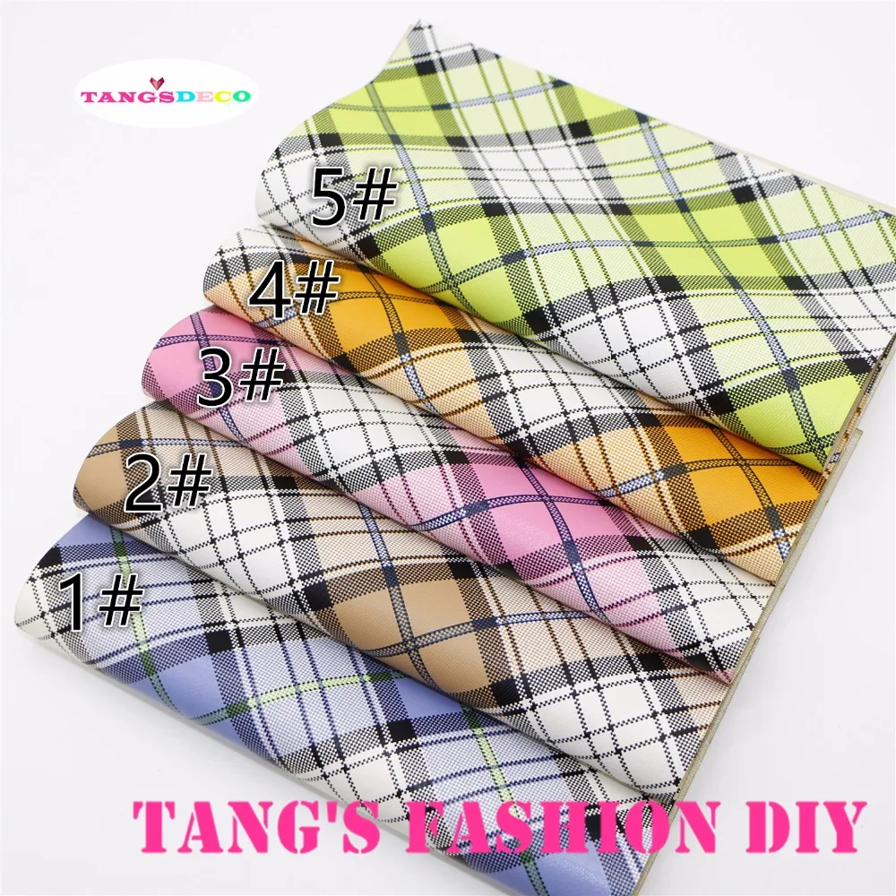 5 sztuk --- 20X2 2CM DIY do włosów materiał łuk drukowane kolorowe kontroli syntetycznej PU Faux skóry