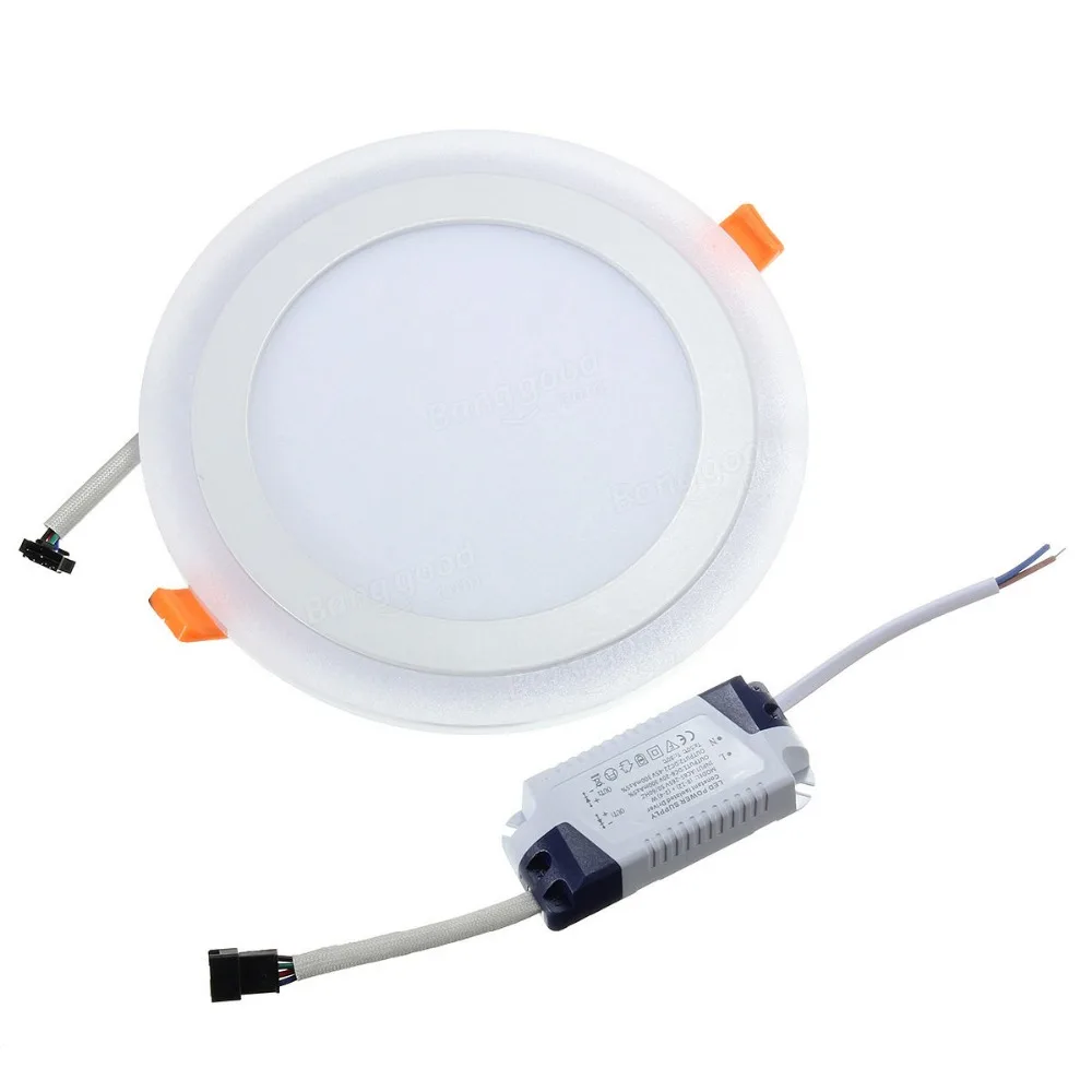 10pcs/lot RGB White LED Panel Light 6w/9w/16w/24W Recessed Ceiling Downlight 3 Models Acrylic Panel Lamp with Remote Control