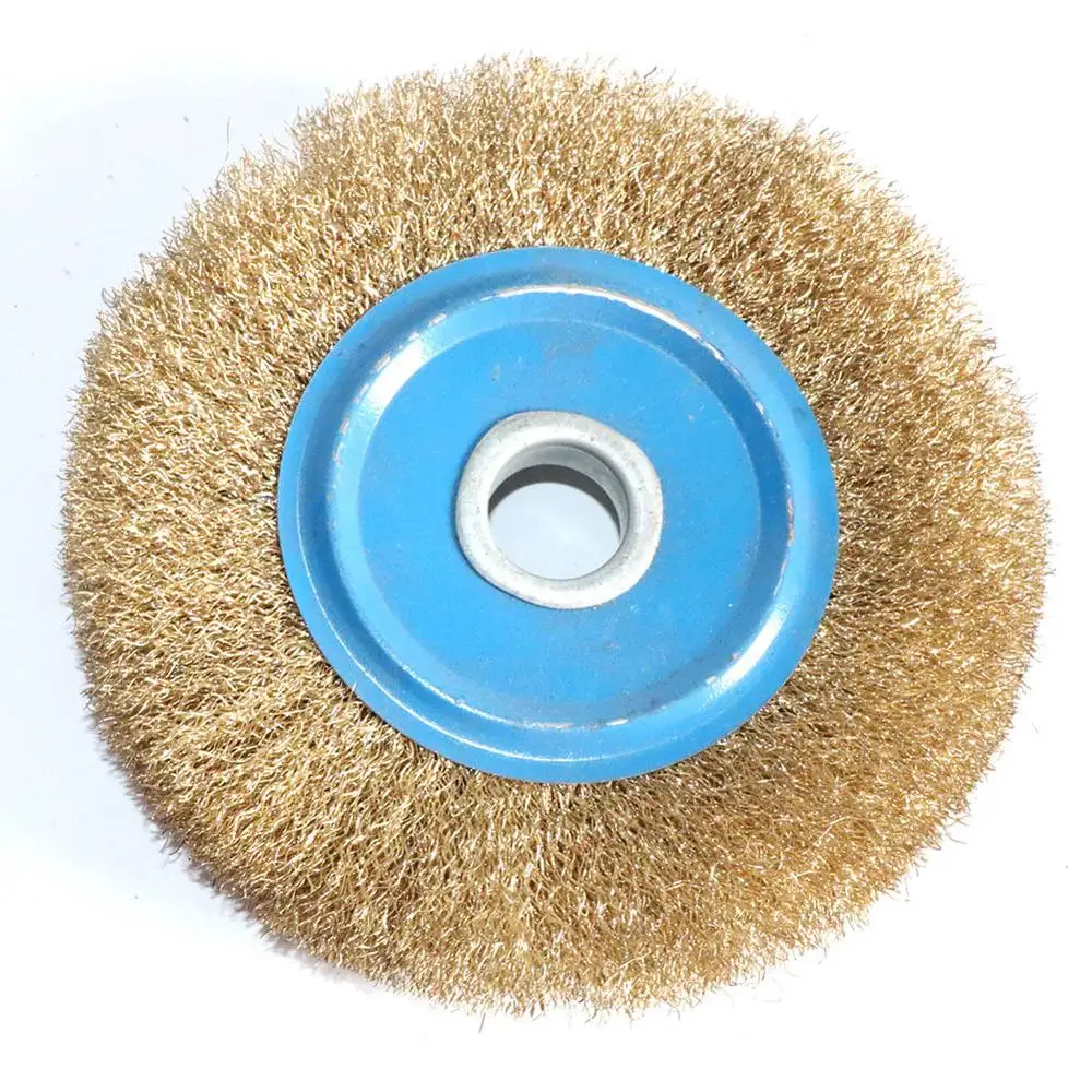 1pc 2pc Flat Wire Wheel Brush 3”-8“ for Bench Grinder Polishing Abrasive Tool For Metal wood Derust Deburring remove paint