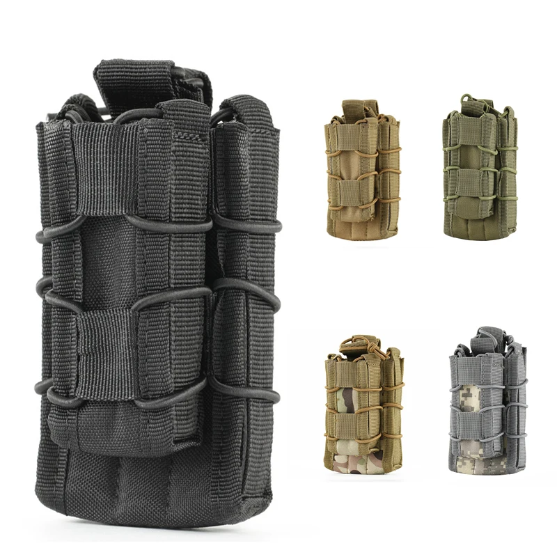 Tactical Open Top Double Layer Magazine Pouch Rifle Pistol Cartridge Clip Pouch Molle Mag Pouch Accessories Bag