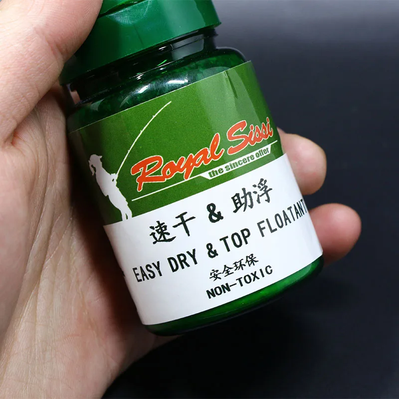 Royal Sissi 1 butelka, łatwy do wysuszenia i FlOATANT etui z klapką pojemnik z pokrywą odpowiednio zaplanować podróż do suszenia koraliki plus floatant w proszku szybki sucha mucha połowów chemiczne — zdjęcie 3