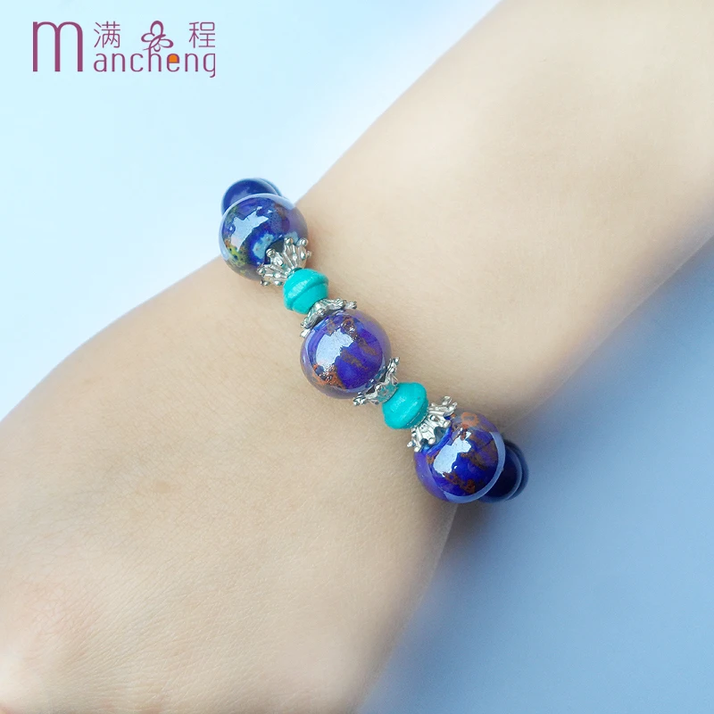 official-website tiki по 1 грн все Blue браслет Vintage Bohemia Beads Honkai Star Rail Porcelain Ceramic Bracelet For Women