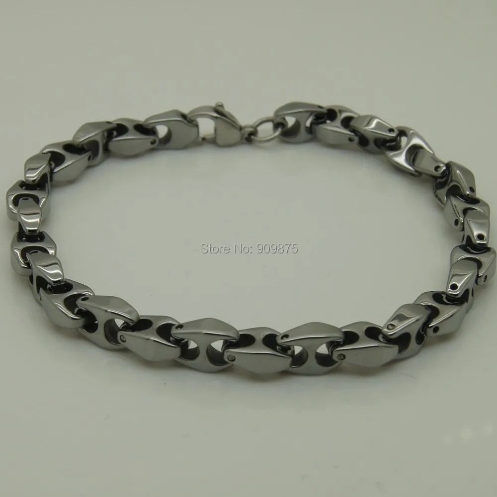 6mm width women classic bike chain  jewelry hi-tech tungsten bracelet