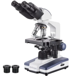 AmScope – Microscope binoculaire de laboratoire 40X-2500X à LED, composé de 3d étages