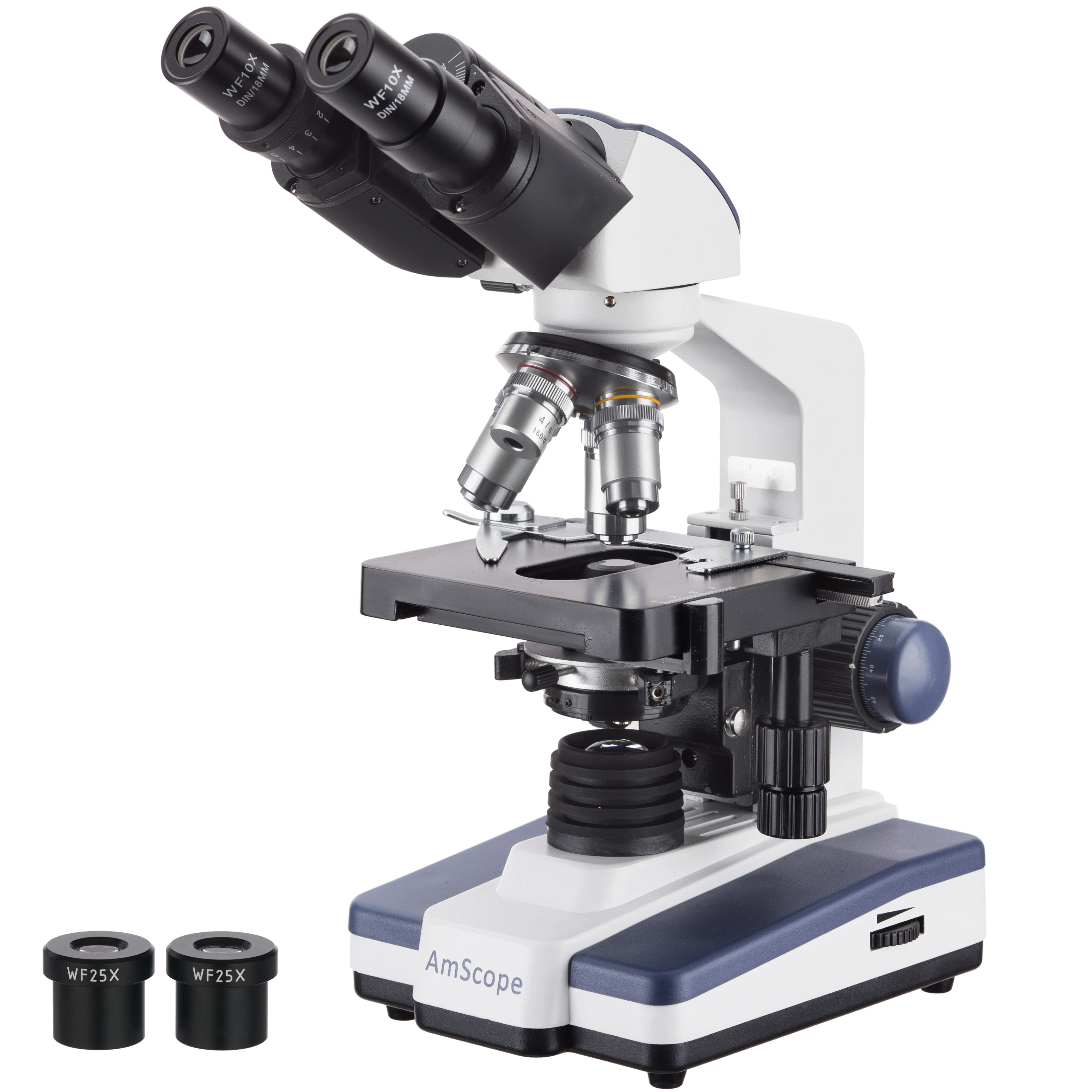 Lornetka laboratoryjna AmScope 40X-2500X LED z etapem 3D