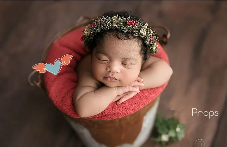 Christmas  headwear ~little red balls~ real dried flowers series ~ baby photo hair ornaments newborn photography props headbands