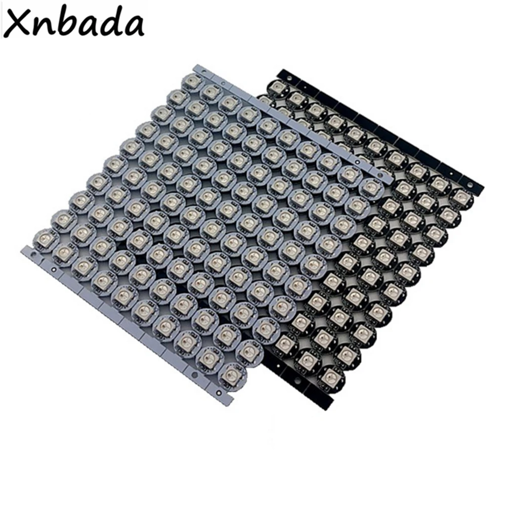 RGB LED 칩, WS2812B, WS2812, 4 핀, 5050SMD, WS2811 IC, 블랙, 화이트 PCB, 방열판 DC5V, 10-1000 개