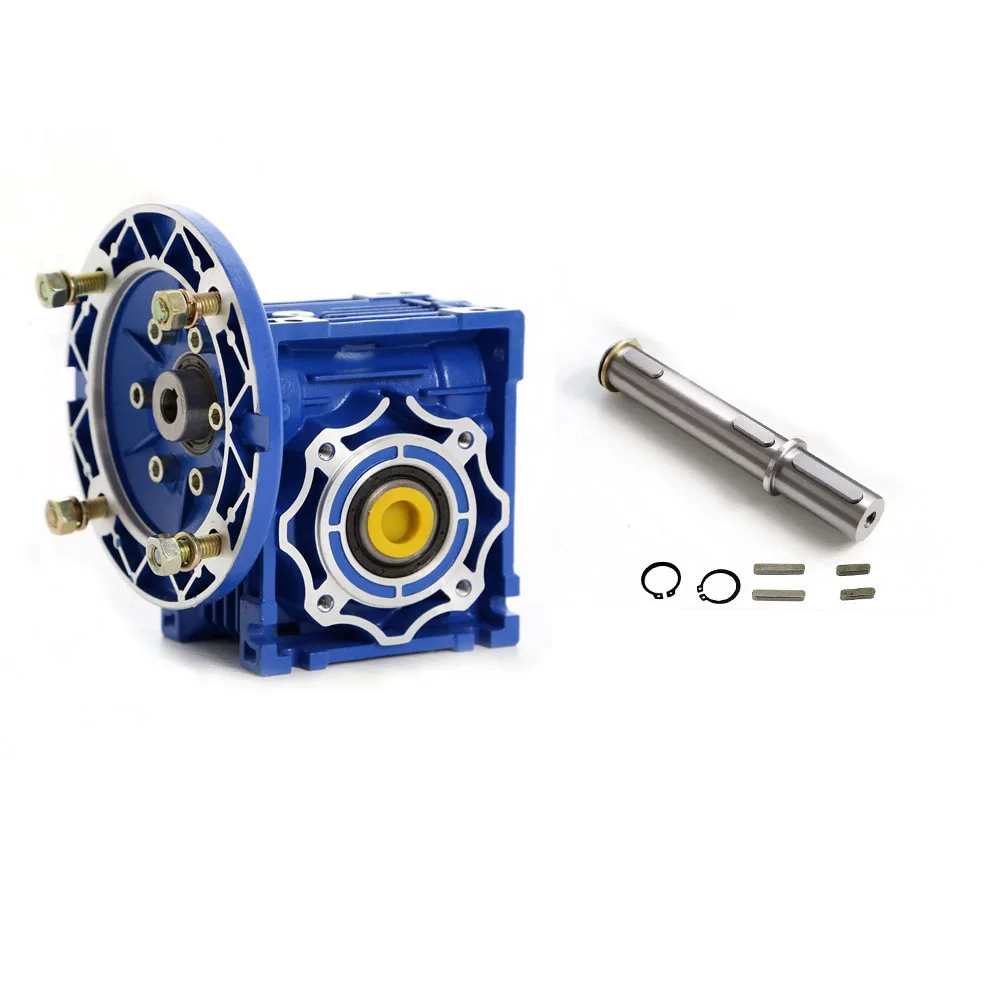 NMRV050 Worm Gearbox, Ratio=100:1 Reducer for 3 Phase 380v 1/2 Phase 220v 4 Pole 80B14 Asynchronous Motor