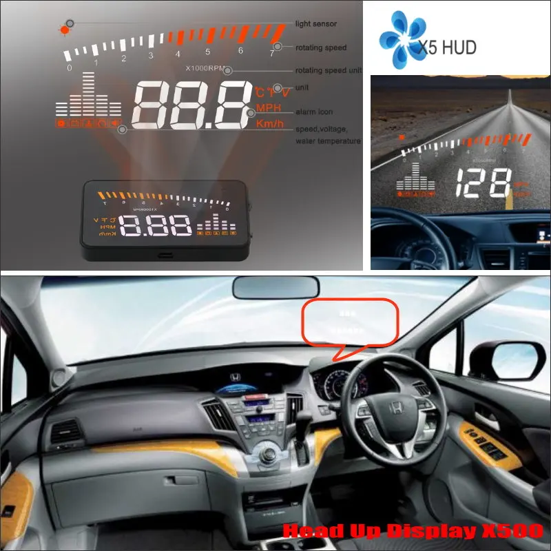 For Honda Odyssey/Pilot/CRV/CRH 2010-2019 Car Accessories AUTO OBD HUD Head Up Display Driving Screen Projector Reflecting