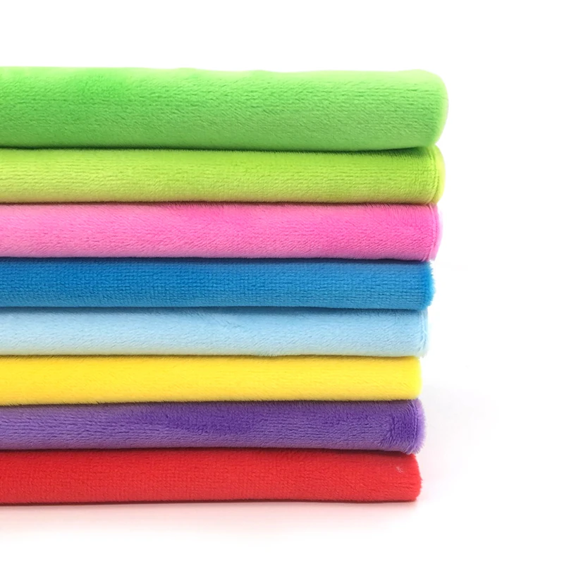 ZYFMPTEX 8pcs 45x50cm Exceed Soft Polyester Plush fabric DIY Toys Blanket Clothing In Material Patchwork Cloth Warm Fabric