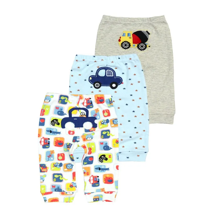 New 3pcs/lot 2023 cotton baby clothes harem toddler Pants baby girl trousers Mid Waist 3-24 months Newborn Unisex Baby Leggings