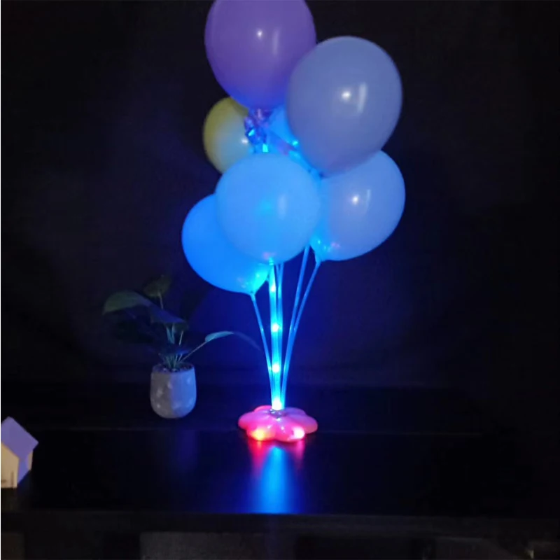 

LED Birthday Balloon Stick DIY Decor Latex Balloon Table Floating Letter Balloons Supporting Rod Ballon Wedding Decoration