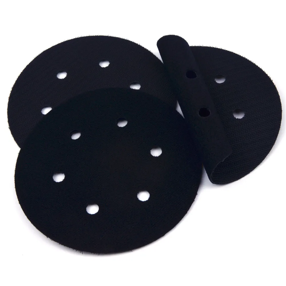 POLIWELL-초박형 인터페이스 버퍼 패드 6 인치 150 mm 구멍, 후크 및 루프 샌딩 패드 보호 자체 접착 연마 패드, 1 개