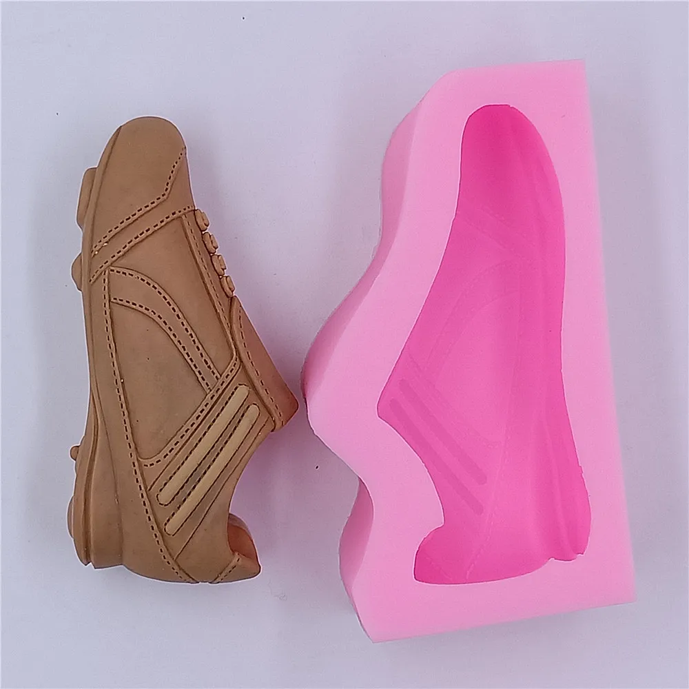 Football Shoe Design Silicone Soap Mold Silicone Molds for Soap Candle Wax Chocolate Cake Aroma Gypsum Resin Crafts Mould Making