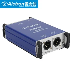 Alctron SC230N Professional DI Box microphone splitter split a male microphone XLR input to 2 XLR output