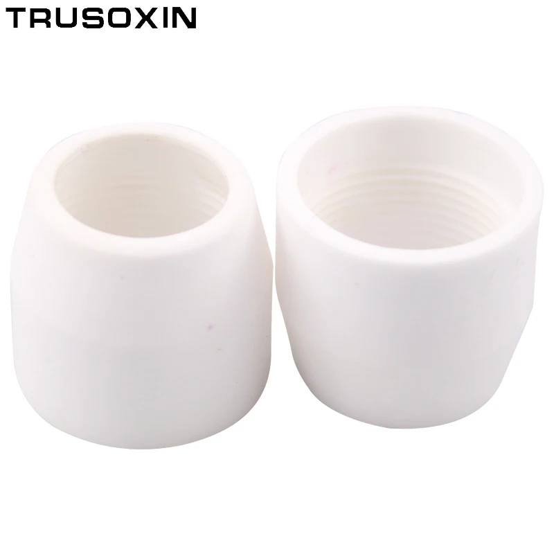 10pcs 80 100 120A Plasma Cutter Consumables Silver Ceramic Cups of p80 Plasma Cutting Gun and Torch