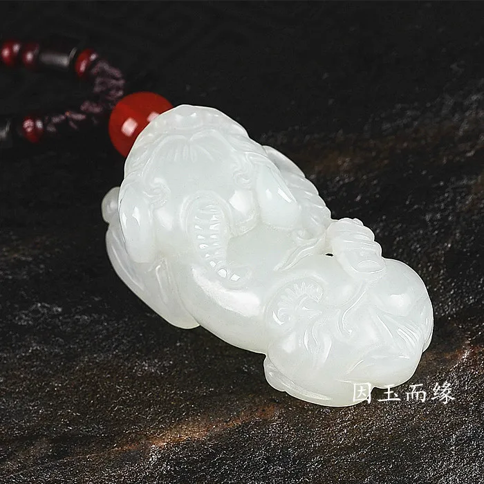 Brisbly Pixi Pendant Fushi Pizza Natural Hetian Pendant Bracelet Male & Female Transfer Pendant