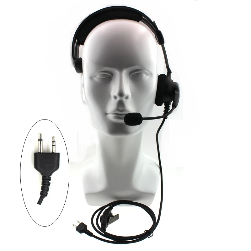 

2 Pin Radio Headphone with Swivel Boom Mic Headset For Midland 2 Pin Walkie Talkie G6 G7 GXT550 GXT650 LXT80 LXT Two Way Radio