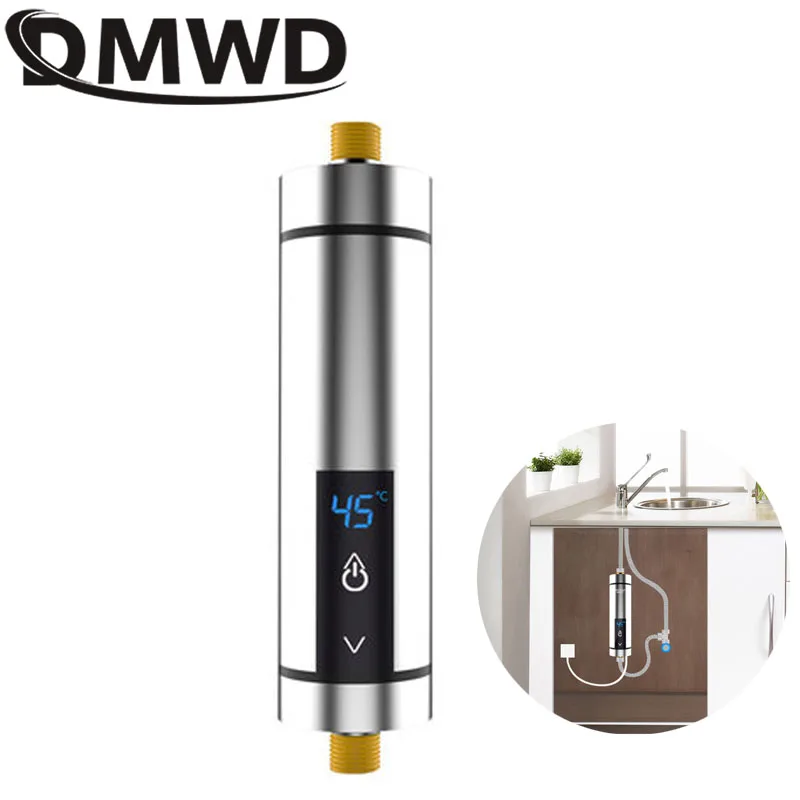 DMWD 5500W Electric Water Faucet Heater Instantaneous Tankless Watering Shower Mini Kitchen Bathroom Hot Water Heating Machine