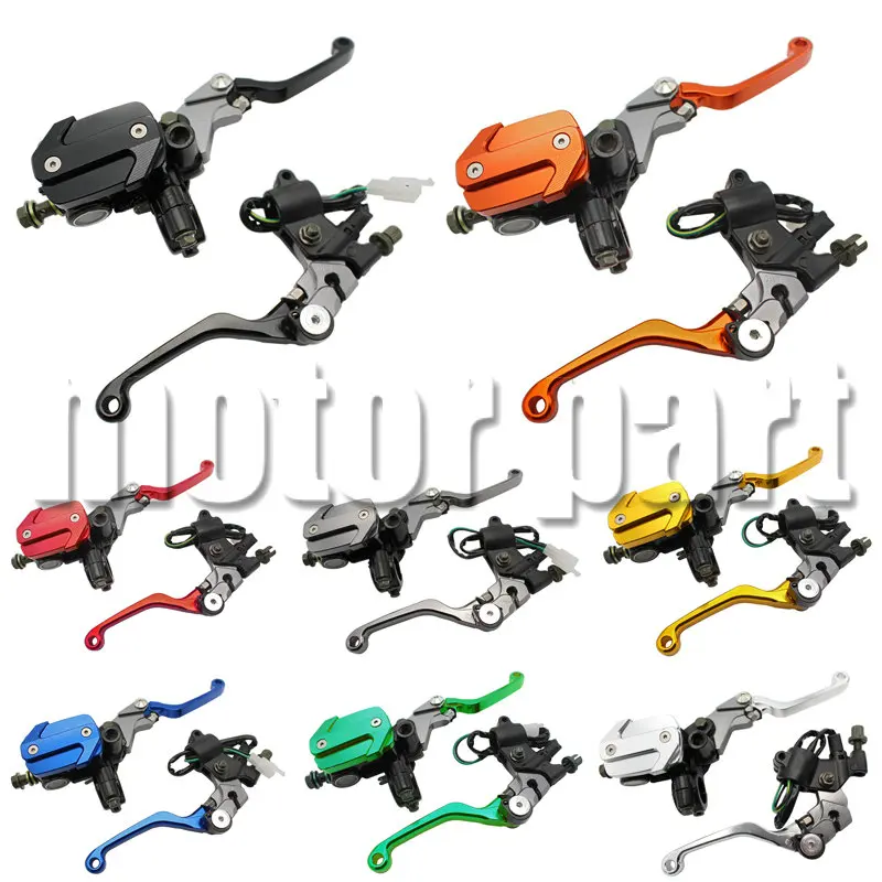 Bicicletas da sujeira 22 MM 7/8 "guidão Hydraulic Brake Cilindro Mestre Reservatório Manetes de Embreagem Para Suzuki RM 125 250 RMZ450 DRZ400 S SM