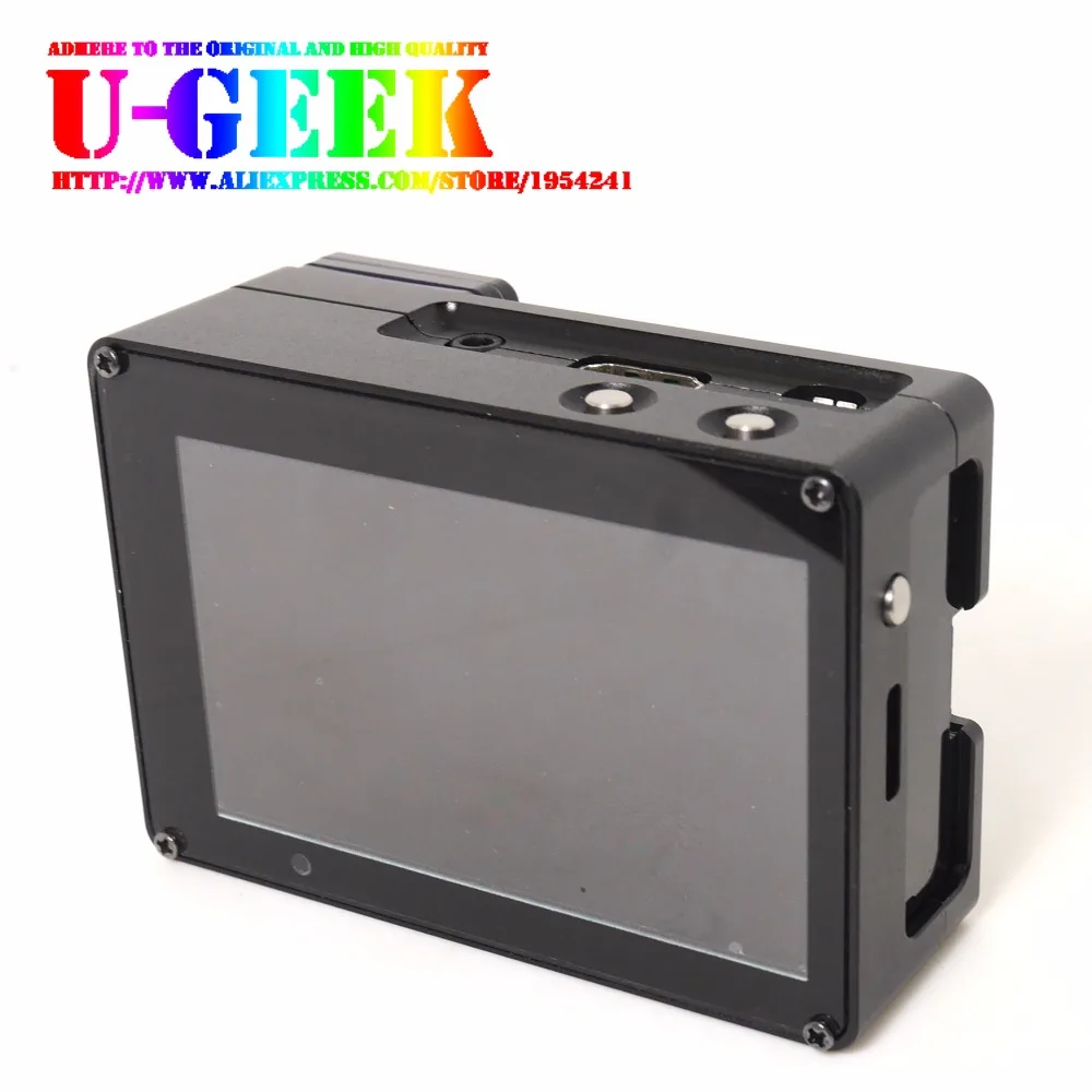 UGEEK Raspberry Pi Aluminium CNC fall Kit Für UGEEK HD 3,5 zoll screen Raspberry Pi 3B 2B 3B + 4B | Passive WiFi & Bluetooth