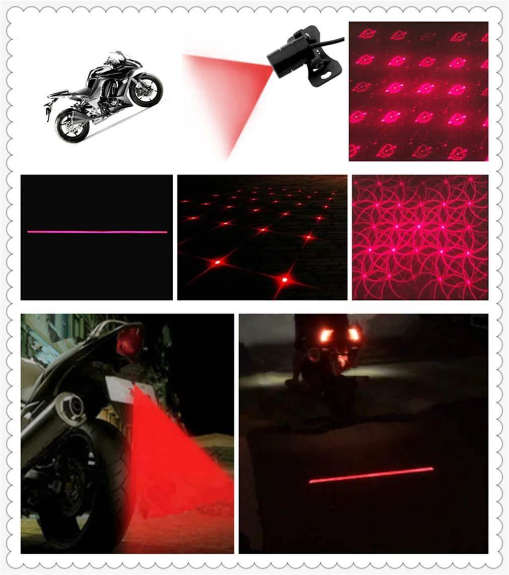 Motorcycle laser fog light anti-collision taillight warning for YAMAHA YZF R15 XT660 X R Z TMAX 500 530 TMAX500 530