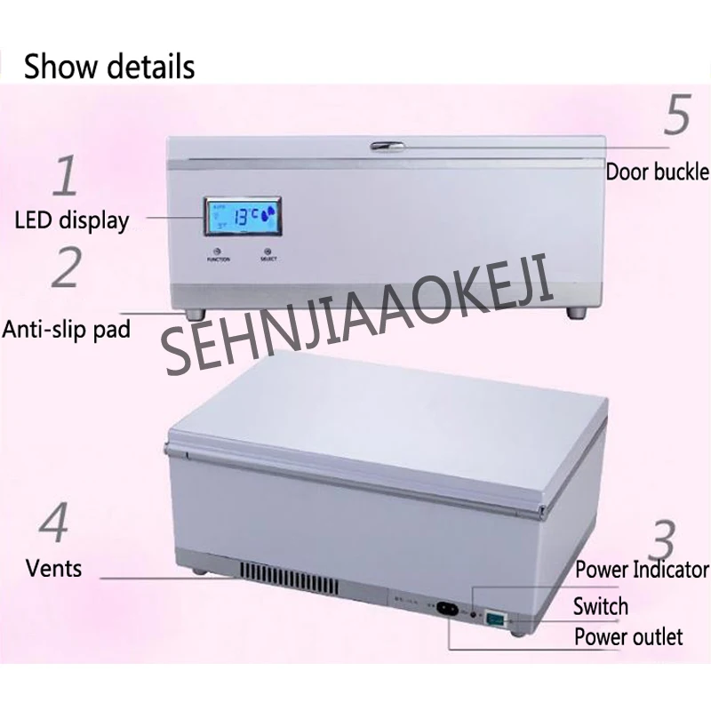

3L cosmetics small refrigerator Beauty preservation refrigerator Lipstick mask emulsion refrigerated vertical storage box AC220V