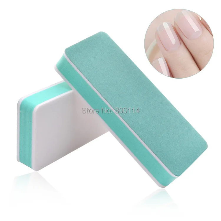 1000PCS Wholesale Professional Manicure Nail File Sponge Buffing Sanding Block Washable Double Sides Diamond Fancy Nail Buffers