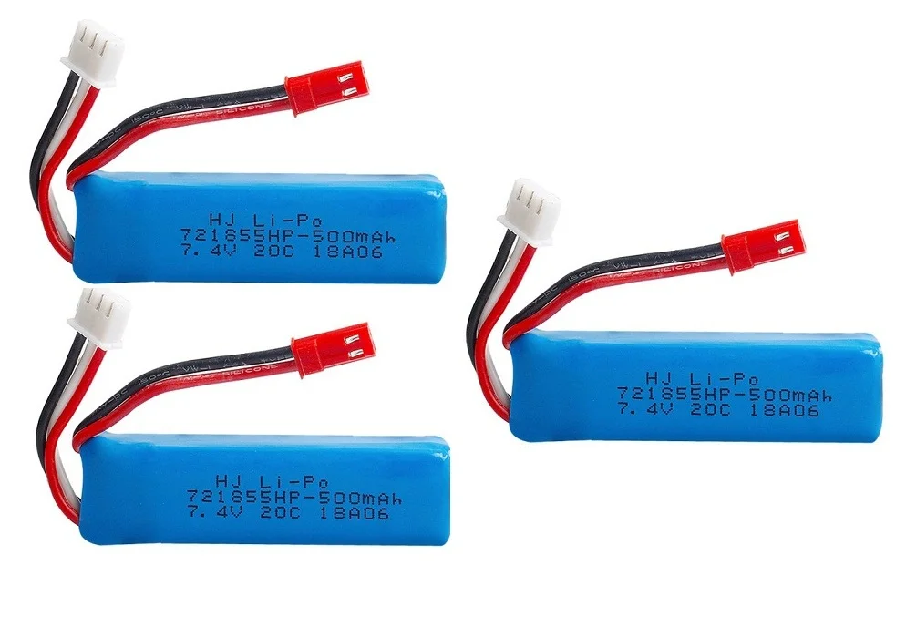 7.4V 500mAh 20C Lipo Battery 2s /usb charger for  A202 A212 A222 A232 A242 A252 4WD RC Car