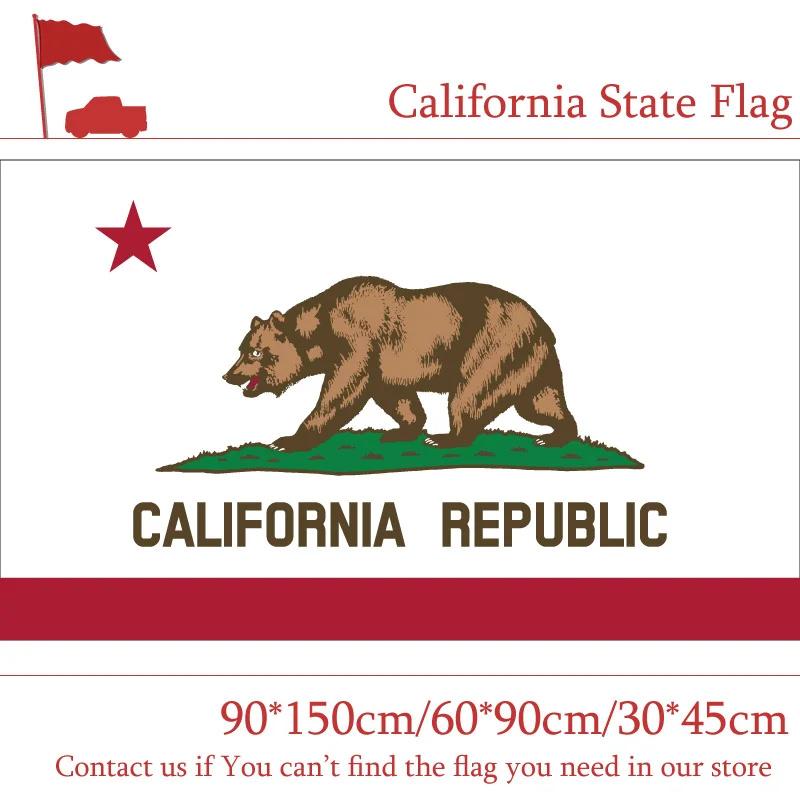 60*90cm 90x150cm California State Flag 3x5 American Flag  30*45cm Car Flag For Home Vote