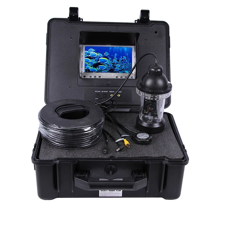 360 Rotation 50Meter Cable Underwater Camera For Fishing With Monitor underwater video camera fishing camera fish finder underwa