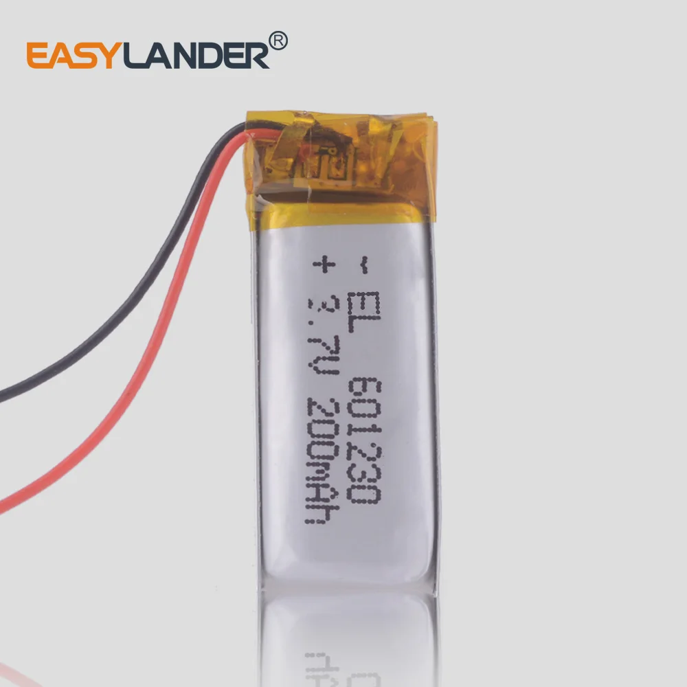 3.7v 200mah recarregável li-polímero li-ion bateria para prestigio dvr 585 bluetooth fone de ouvido dispositivos eletrônicos wearable 601230