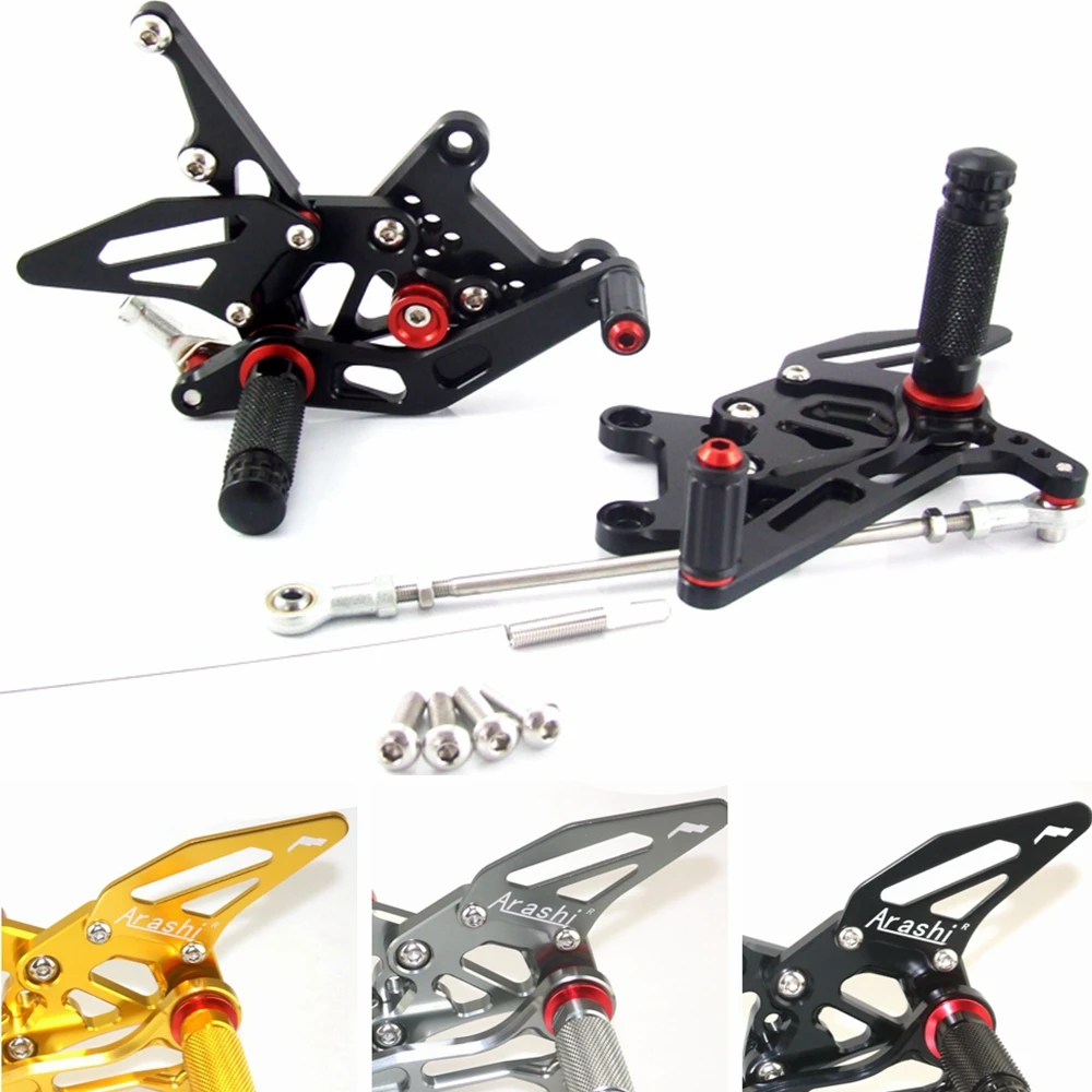 CNC Adjustable Rear Set Rearsets Footrest Foot Rest For SPEED TRIPLE 1050 2005 2006 2007 2008 2009 2010