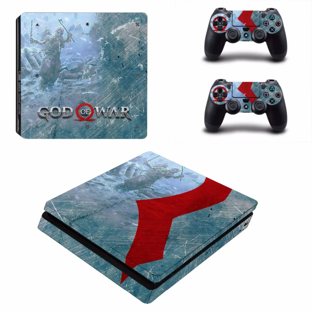 God of War Removable PS4 Slim Skin Sticker For Sony PlayStation 4 Console and Controller For Dualshock 4 PS4 Slim Sticker Decal