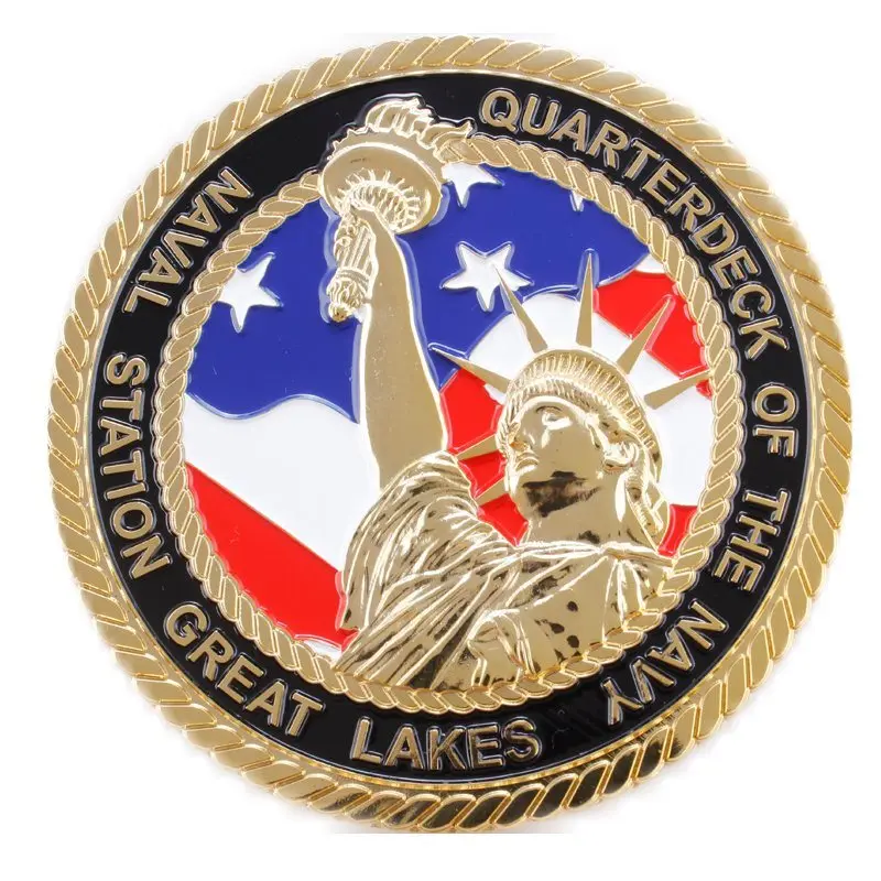 Custom 3D coins cheap custom made Statue of Liberty Coin for Souvenir OEM you want logo coins