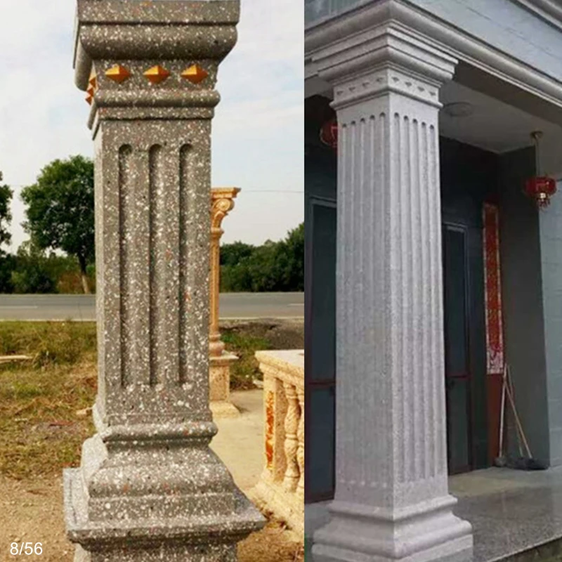 Durable ABS Square Concrete Roman Pillar Mold, Form Work Moulding for House Construction, Roof Support Moulds, 30cm/ 11.81in Dia