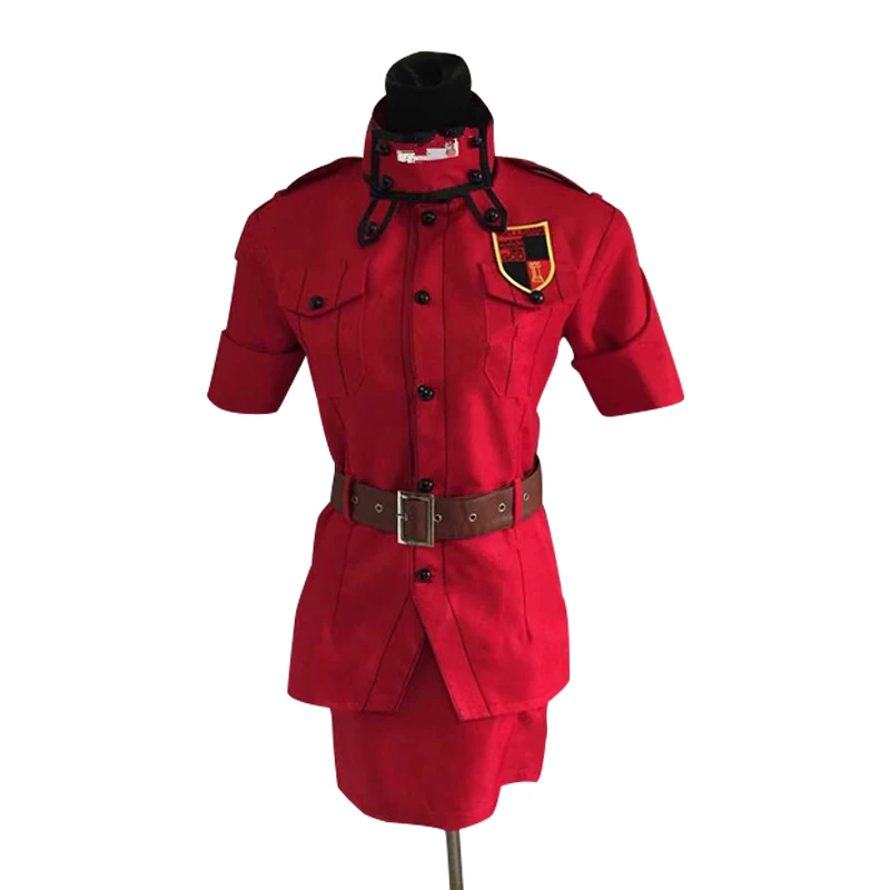 

2019 Anime Hellsing Herushingu Seras Victoria Red Cosplay Costume with Socks Custom Made Any Size