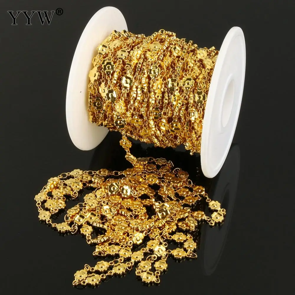 

10m/lot Stainless Steel Flower shaped Jewelry Making Chain Gold/Original Handmade Necklace Bracelet Metal DIY Accessories