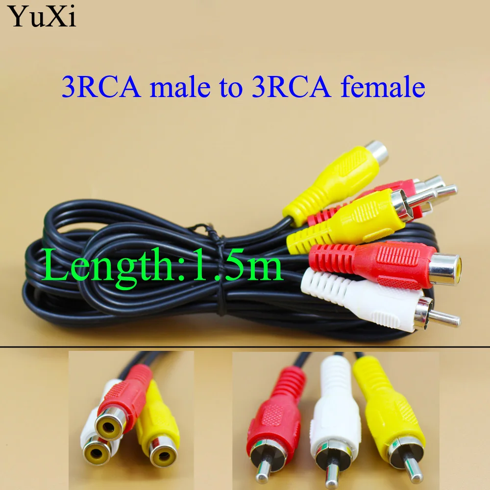 YuXi  New 3 RCA Male Jack to 6 RCA/3 RCA  Female Plug Splitter Audio Video AV Adapter Cable