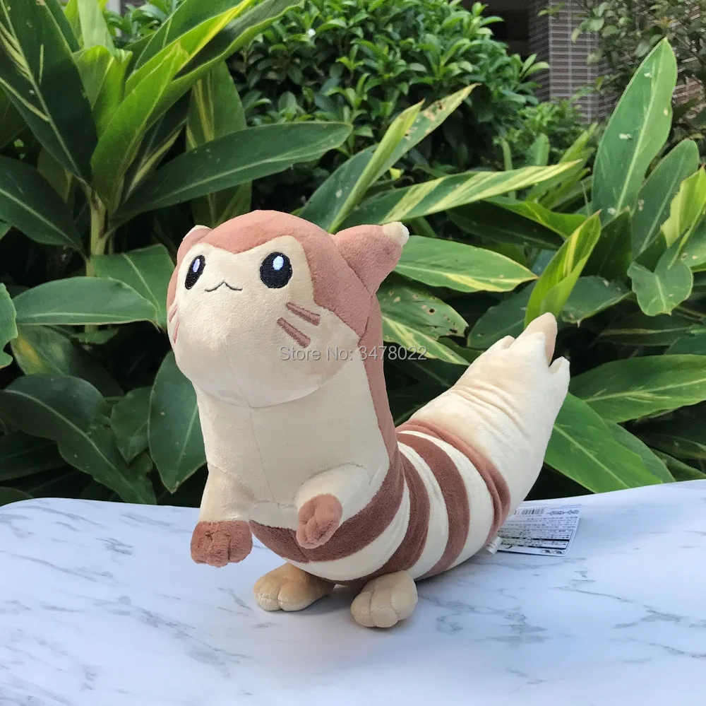 2 Style Pokemon Brown & Pink Shiny Furret Plush Cute Cartoon Stuffed Toy Soft Doll Length 17\