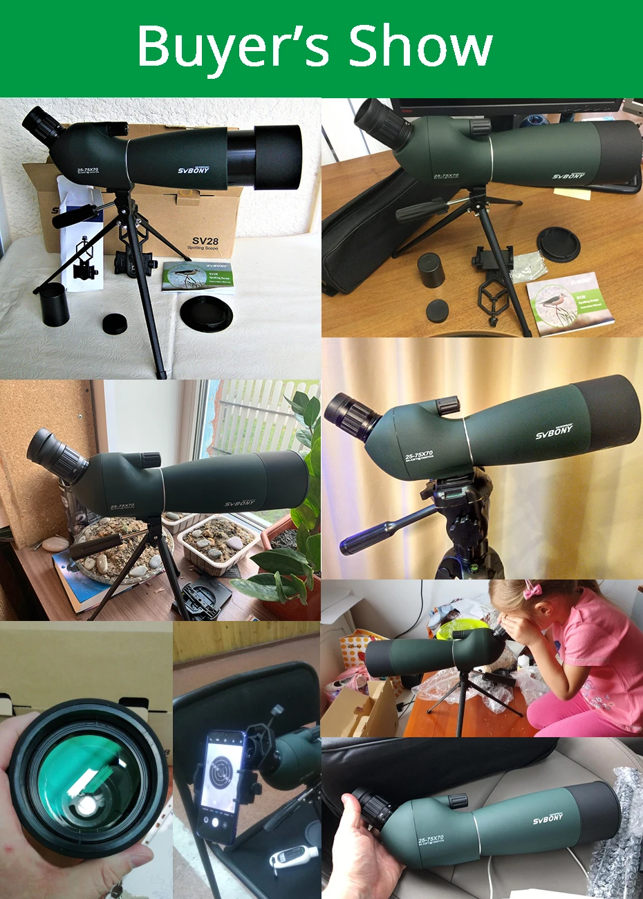SVBONY 50/60/70/80 Spektiv-Zoom-Teleskop Leistungsstarkes Wasserdichtes Langstrecken-PORRO-Prisma für Schießsport und Campingausrüstung – Detail 21