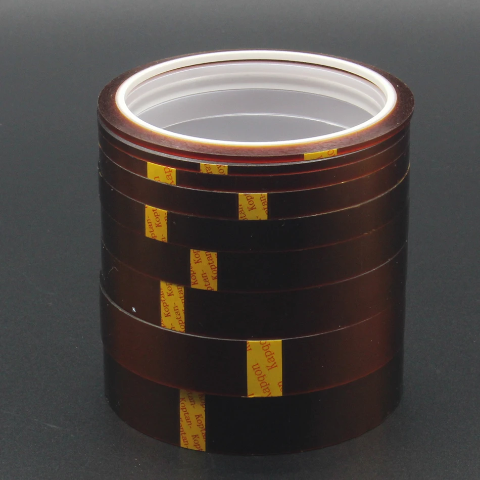 1Pcs 80mm 100mm 120mm 150mm 200mm 250M 300M Brown Heat Resistant High Temperature Polyimide Adhesive Tape